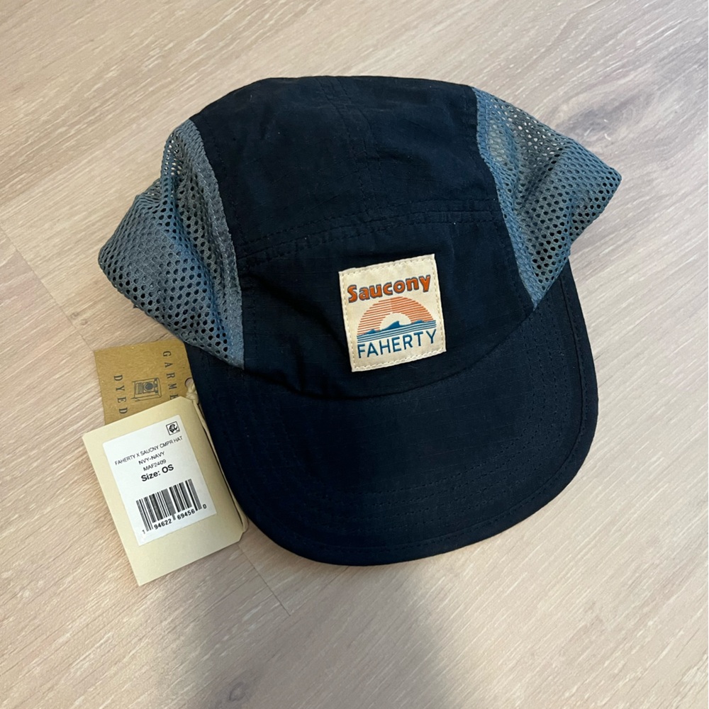 Faherty Black and Gray Mesh Baseball Hat